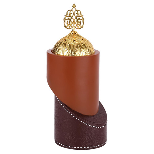 TERSCHELLING Bakhoor Incense Burner,Charcoal Incense Burner,Frankincense Resin Incense Burner, Censer Incense Burner, Modern Incense Burner Holder for Office,Yoga,Meditation,Home Decor(Brown)