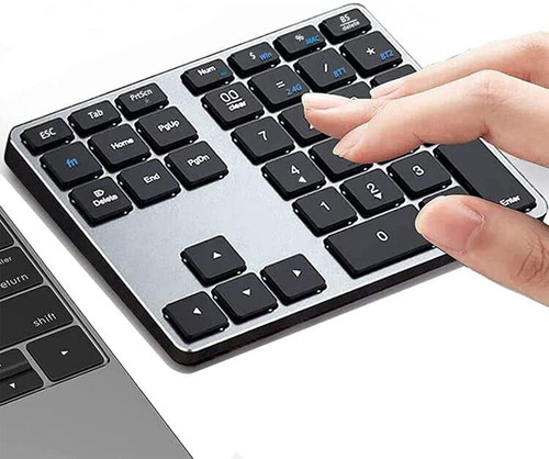 Wireless Number Pad for Laptop, Acedada Aluminum Bluetooth Number Pad, 35 Keys USB C Rechargeable, Multi-Devices Bluetooth 10 Key USB Numeric Keypad for Laptop, Mac, MacBook Air/Pro, iMac, Surface Pro
