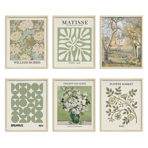 Set of 6 Poster Wall Decor Aesthetic, Matisse Wall Art for Bedroom and Bathroom?Master Artist Posters & Prints for Room Aesthetic, Vintage Poster pictures UNFRAMED, 8x10 Inch