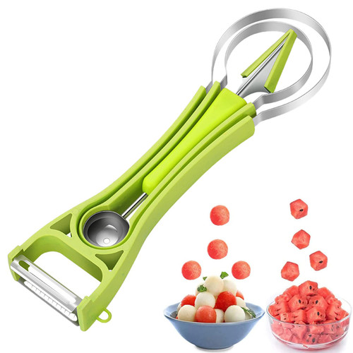 JAYVAR Watermelon Cutter Melon Baller Scoop Set, 5 In 1 Watermelon Fork Slicer Cutter, Fruit Scooper Seed Remover, Watermelon Popsicle Cutter, Melon Carving Tools Fruit Peeler & Separator JAYVAR Watermelon Cutter Melon Baller Scoop Set, 5 In 1 Watermelon Fork Slicer Cutter, Fruit Scooper Seed Remover, Watermelon Popsicle Cutter, Melon Carving Tools Fruit Peeler & Separator