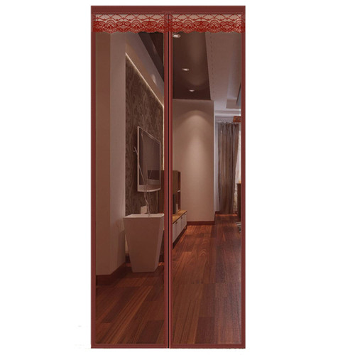 Konsilsa Magnetic Screen Door, Mesh Screen Doors Hands Free Fiberglass Screens Curtain Doors Heavy Duty Mesh Net Full Frame Hook & Loop for Single Sliding French Front Patio Garage Balcony Door