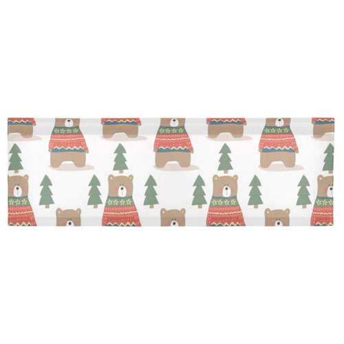 Augenstern Window Topper Curtain Christmas-Cute-Funny-Bear 54x18 inch Valance Short Curtain for Kitchen Windows/Bathroom/Living Room/Bedroom Augenstern Window Topper Curtain Christmas-Cute-Funny-Bear 54x18 inch Valance Short Curtain for Kitchen Windows/Bathroom/Living Room/Bedroom