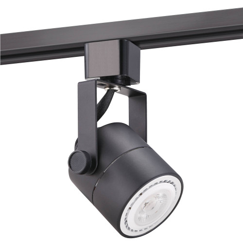 Pro Track Black Cylinder 6.5W LED GU10 Halo Track Head