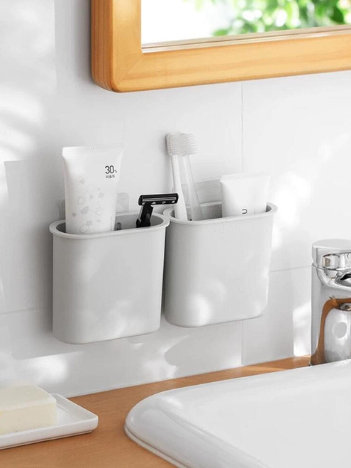 ABZEKH Shower Caddy-Storage Rack Shower Caddy Shelf 1pc Wall Mounted Storage Rack Bathroom Lavatory Washroom Restroom Shower Toilet