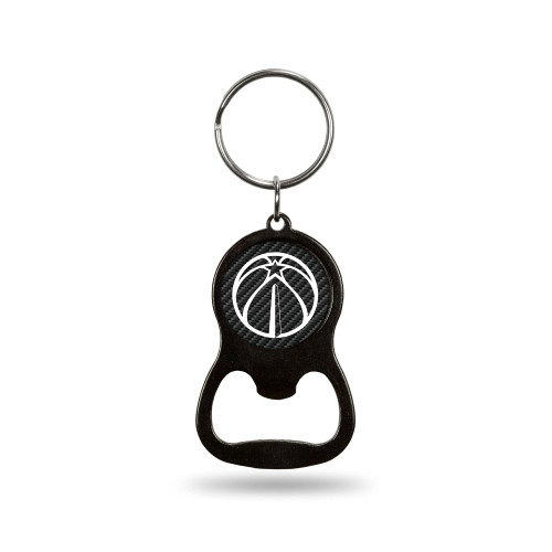 Rico Industries NFL Football Los Angeles Chargers Carbon Fiber Metal Keychain - Beverage Bottle Opener With Key Ring - Pocket Size