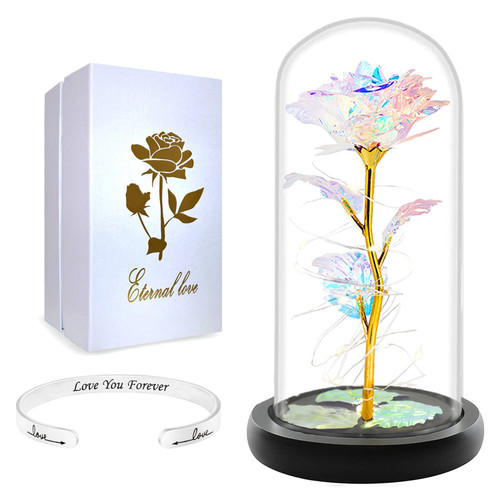 Women Birthday Gifts for Mom Her Sister Wife Girlfriend Daughter Friend Mother Gifts Unique, Glass Forever Crystal Eternal Galaxy Flowers Rose Light in Glass Dome Gift,Birthday Presents for Women/Mom Women Birthday Gifts for Mom Her Sister Wife Girlfriend Daughter Friend Mother Gifts Unique, Glass Forever Crystal Eternal Galaxy Flowers Rose Light in Glass Dome Gift,Birthday Presents for Women/Mom