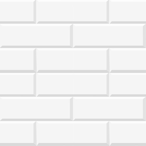 Home Decor Line CR-54717 White Bricks Peel & Stick Foam Tiles, White & Off-White