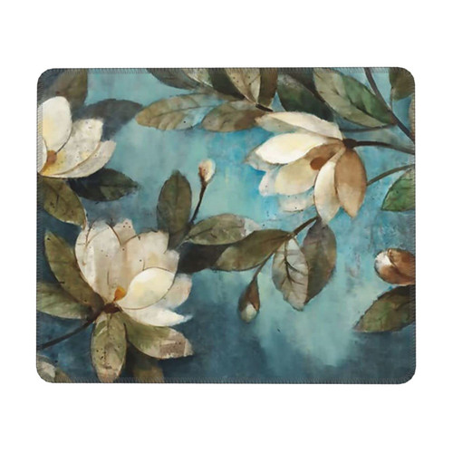 Mouse Pad Flowers Mouse Pads for Wireless Mouse Personalized Custom Mouse Mat with Stitched Edges Non-Slip Rubber Base Computer Mouse Pad for Office Laptop