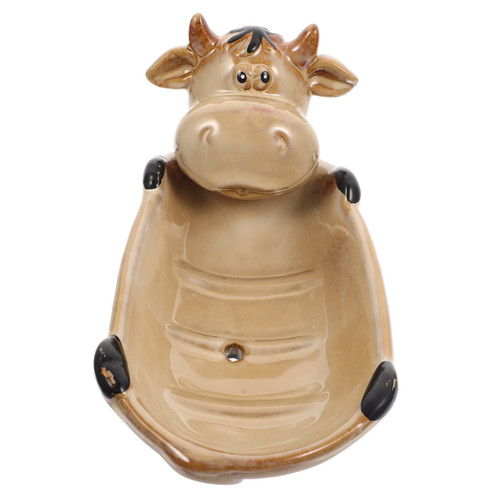 Cabilock 2pcs Drain Soap Dish Bath Soap Liquid Ceramic Decor Portable Soap Cartoon Soap Holder Soap Box Animal Soap Dish Portable Soap Holder Soap Draining Holder Soap Tray Travel Ceramics