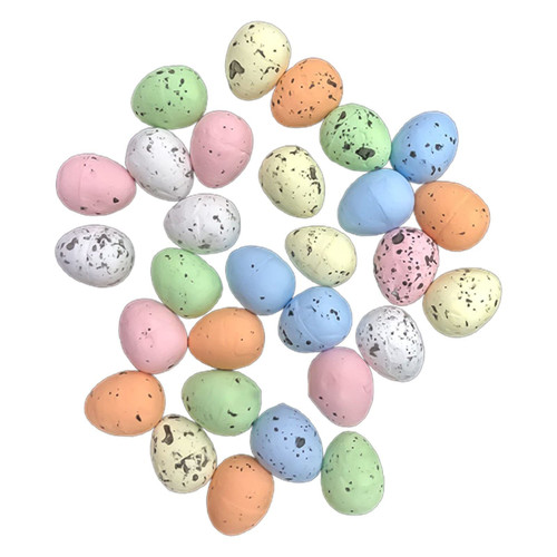 20pcs Easter Eggs Speckled Eggs Decorations Pastel Speckled Eggs Decorative Easter Eggs For Farmhouse Easter Spring Party Favors Basket Fillers Seasonal Table Setting Metal Tray Lot (Yellow, One Size)
