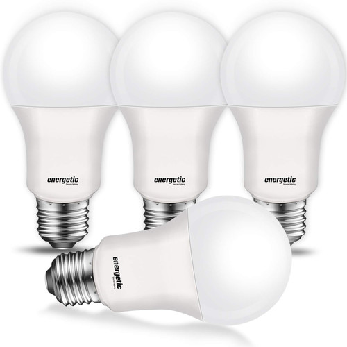 Energetic Super Bright 75 Watt Light Bulbs, 1200LM, Cool White 4000K, Non-Dimmable A19 LED Bulb, E26 Standard Base, UL Listed, 4 Pack