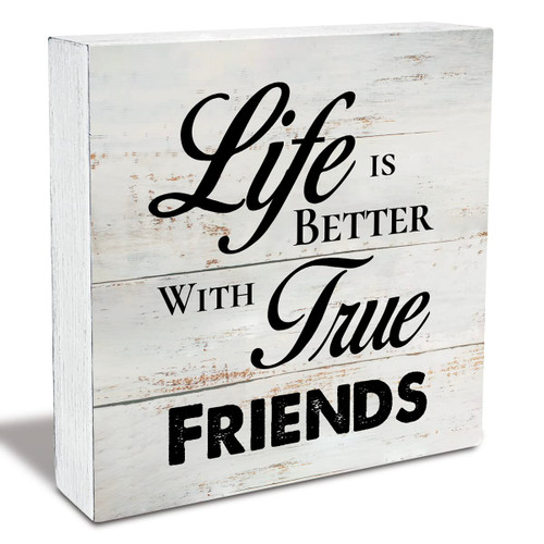 Rustic Friend Wood Box Sign Life is Better with True Friends Wooden Box Sign Farmhouse Home Desk Shelf Decor Best Friend Gift (5 X 5 Inch) Rustic Friend Wood Box Sign Life is Better with True Friends Wooden Box Sign Farmhouse Home Desk Shelf Decor Best Friend Gift (5 X 5 Inch)