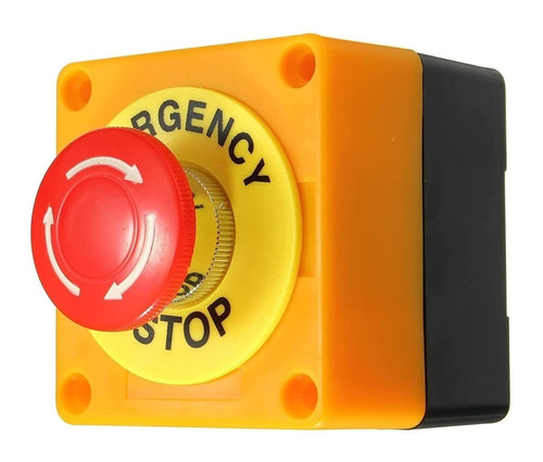 FEHAUK Switch 1 NO 1 NC 10A 660V Emergency Stop Push Button Switch Waterproof Self Locking Explosion-Proof Anti-Corrosion Waterproof