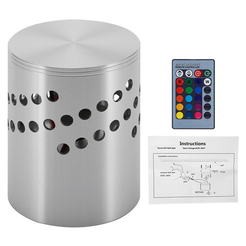 Garosa LED Wall Lamp, 3W LED Wall Lamp Aluminum with Remote Control, Indoor Lighting Wall Light for KTV Bar Decor Light, Wall sconces