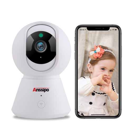 Anssipo Indoor WiFi Security Camera, 1080P 2.4GHz IP Smart Home Surveillance Cameras, Baby Monitor with 2 Way Audio, Motion Detection, Clear Night Vision, Auto Tracking Anssipo Indoor WiFi Security Camera, 1080P 2.4GHz IP Smart Home Surveillance Cameras, Baby Monitor with 2 Way Audio, Motion Detection, Clear Night Vision, Auto Tracking