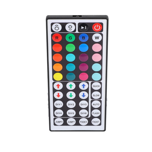 SUPERNIGHT 44 Key RGB LED Strip Light Remote Controller, IR Remote Controller Replacement for SMD 5050 3528 2835 RGB LED Light Strip Lights (1 Pack) SUPERNIGHT 44 Key RGB LED Strip Light Remote Controller, IR Remote Controller Replacement for SMD 5050 3528 2835 RGB LED Light Strip Lights (1 Pack)