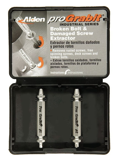 Alden 8420P Pro Grabit Broken Bolt and Damaged Screw Extractor 2 Piece Kit