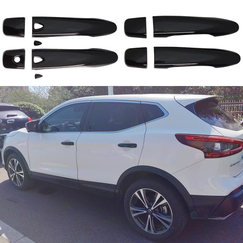 AOKIO Glossy Black Exterior Door Handle Cover Trim for Nissan Murano 2015-2022 2023 Nissan Rogue 2014-2019 Nissan Maxima 2016-2022 2023 (with Smart Keyhole)