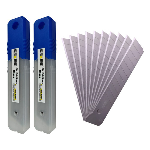 WEXWE 18mm Utility Knife Replacement Blades,60 Degree Snap Off SK4 Steel Blades for Retractable Cutting Knives, Hobby, Craft Knife, Box Cutter 20PCS