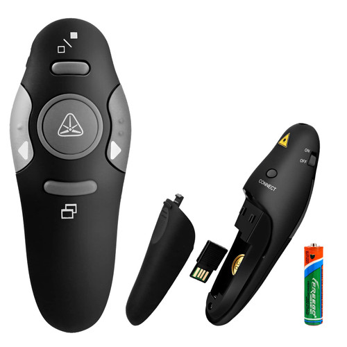 Presentation Clicker Wireless Presenter Remote Clicker for PowerPoint Presentation Remote, RF 2.4GHz USB Presentation Clicker PPT PowerPoint Clicker for Mac, Keynote, Computer, Laptop