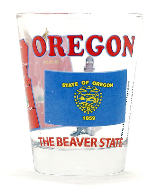 Oregon The Beaver State All-American Collection Shot Glass Oregon The Beaver State All-American Collection Shot Glass