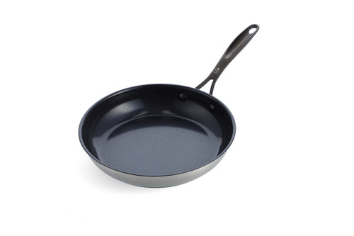 BK Ceramic Black, Ceramic Nonstick Induction 9.5" Nonstick Frying Pan Skillet, PFAS Free, Dishwasher Safe, Black