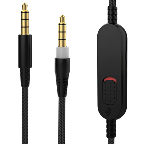 Asobilor Cloud Alpha Cable Replacement for Kingston Hyperx Cloud Mix/Cloud Alpha Gaming Headset, Inline Mute and Volume Control, 3.5mm Audio Aux Cable Cord Wire (No Inline Mic, 4.9Ft)