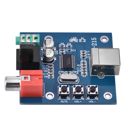 Decoder Board,PCM2704 USB DAC to S/PDIF HiFi Sound Card Decoder Board 3.5mm Analog Output F/PC,HiFi-Level PCM2704 USB Decoder Chip,Coaxial/Fiber Optic/Analog Output