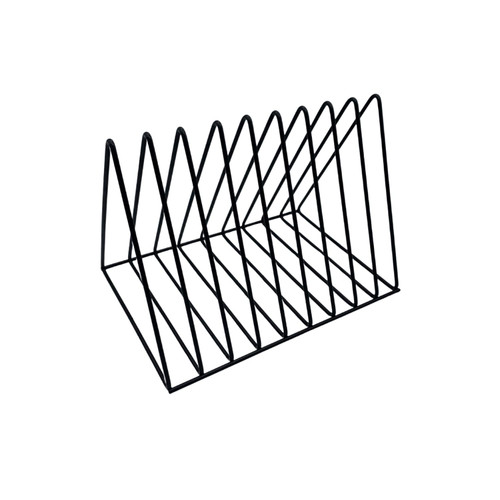 45rpm Vinyl Record Storage Holder - Double Size 7inch Stand Metal Wire Rack Holds up to 50 Album Lp's - Premium Display, Simple and Contemporary Shelf Concept Design for 7" Records (Black, 2)