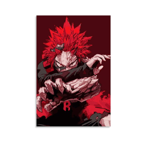 Anime Poster My Hero Academia Eijiro Kirishima Red Riot Canvas Art Poster and Wall Art Picture Print Modern Family Bedroom Decor Posters 12x18inch(30x45cm)