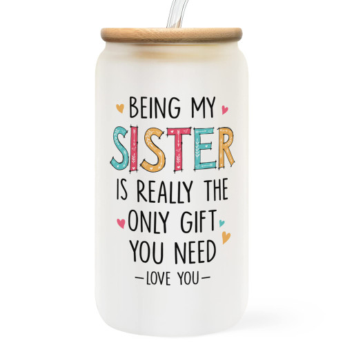 Sisters Gifts from Sister, Brother - Gifts for Sister - Sister Birthday Gift Ideas, Birthday Gifts for Sister - Sister Christmas Gifts, Christmas Gifts for Sister - Big Sister Gift - 16 Oz Can Glass Sisters Gifts from Sister, Brother - Gifts for Sister - Sister Birthday Gift Ideas, Birthday Gifts for Sister - Sister Christmas Gifts, Christmas Gifts for Sister - Big Sister Gift - 16 Oz Can Glass