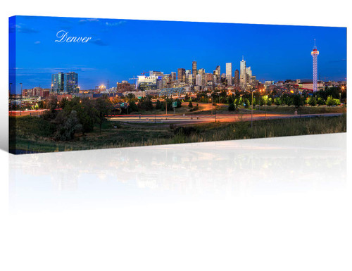 TUMOVO Denver Skyline Wall Art for Living Room Cityscape Canvas Modern Home Decor Panorama Pictures City Building House Decorations Skyscraper Artwork Night View Posters and Prints 12x46 Inch 1 Panel TUMOVO Denver Skyline Wall Art for Living Room Cityscape Canvas Modern Home Decor Panorama Pictures City Building House Decorations Skyscraper Artwork Night View Posters and Prints 12x46 Inch 1 Panel