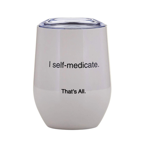 Santa Barbara Design Studio That's All. Stainless Steel Stemless Wine Tumbler, 12-Ounces, Self Medicate