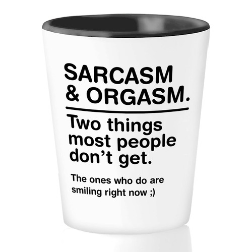 Bubble Hugs Sarcastic Funny Shot Glass 1.5oz - Sarcasm And Orgasm - Relationship Couple Naughty Adult Jokes Anniversary Humor Girlfriend Boyfriend Bubble Hugs Sarcastic Funny Shot Glass 1.5oz - Sarcasm And Orgasm - Relationship Couple Naughty Adult Jokes Anniversary Humor Girlfriend Boyfriend