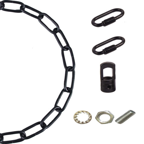 Arncmiv Pendant Light Fixture Chain,Heavy Duty Chain for Light Fixture,Black Ceiling Light Fixture Extra Lighting Chains (Black,36 inch)