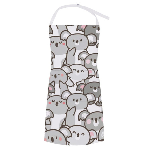 Cartoon Cute Koala Bear Adjustable Unisex Kitchen Cooking Apron Waitress Apron with Pockets For Florists Hotels Barbecue Shops Cartoon Cute Koala Bear Adjustable Unisex Kitchen Cooking Apron Waitress Apron with Pockets For Florists Hotels Barbecue Shops