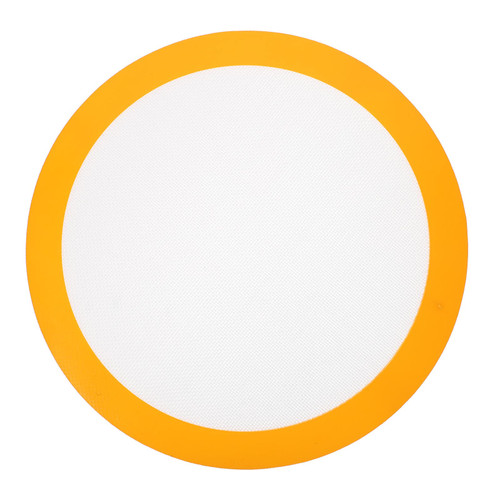 YARNOW Non Stick Baking Mat, Round Silicone Baking Mat, Reusable Silicone Mat for Pie Bread Macaron Pastry Tortilla (12 Inch, Random Color)