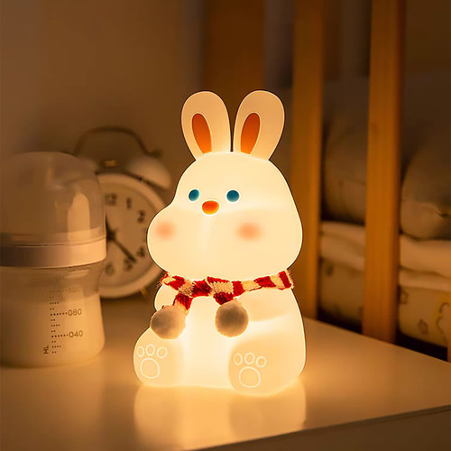 QANYI Cute Bunny Kids Night Light,7 Color Changing Tap Control Kawaii Lamp with Soft Silicone, Room Decor, USB Rechargeable, Cute Lamp Gifts for Baby, Children, Toddlers, Teen Girls QANYI Cute Bunny Kids Night Light,7 Color Changing Tap Control Kawaii Lamp with Soft Silicone, Room Decor, USB Rechargeable, Cute Lamp Gifts for Baby, Children, Toddlers, Teen Girls