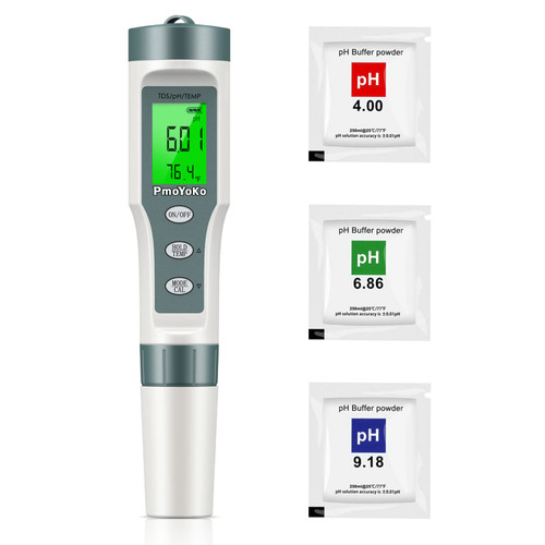 Digital pH/TDS Meter with ATC pH Tester, 3 in 1 0.01 Resolution High Accuracy pH Pen Tester for Water with LCD Backlit, Tds Meter pH Meter for Drinking Water, Wine, Pool and Aquariums