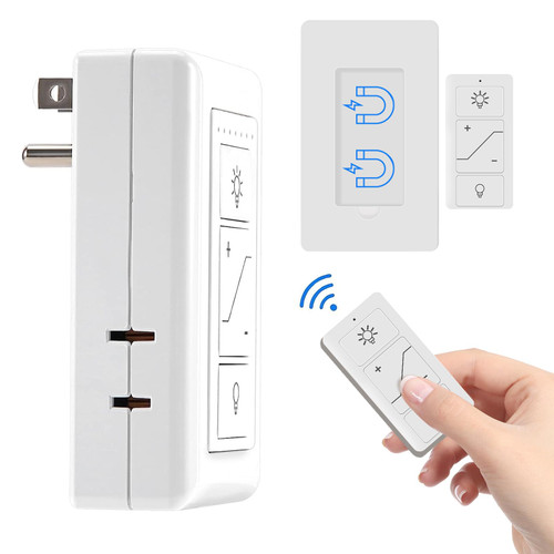 Smart Lighting Lamp Dimmer, Plug in Dimmer Switch, with Remote, Outlet for Dimmable LED, CFL, Halogen and Incandescent Bulbs, Work with Alexa for Voice Control