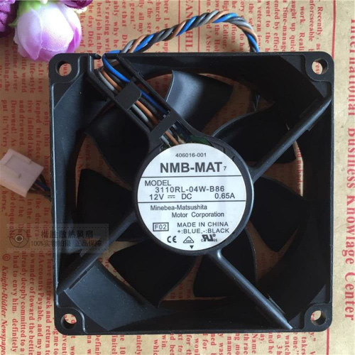 for 3110RL-04W-B86 8025 12V 0.65A 4-Wire pwm Temperature Control Chassis Cooling Fan Cooling Fan