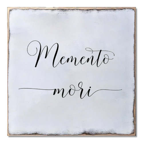 Aihesui Wood Sign Hanging Wall Decoration Farmhouse Memento Mori Wall Art for Living Room Kitchen Batheroom Bedroom Office School 7x7inch