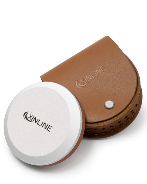 Xinline 2-in-1 Axe Sharpener Whetstone, 180/320 Grit Round Sharpener Sharpening Stone for Hatchet Garden Tools Kitchen Knife Chisel Axes with Portable Bag.