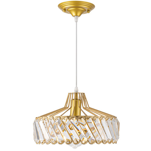 CHOOHUE Golden Crystal Pendant Light, Modern Ceiling Hanging Pendant Light Fixture for Kitchen Island Dining Room Bedroom Foyer CHOOHUE Golden Crystal Pendant Light, Modern Ceiling Hanging Pendant Light Fixture for Kitchen Island Dining Room Bedroom Foyer