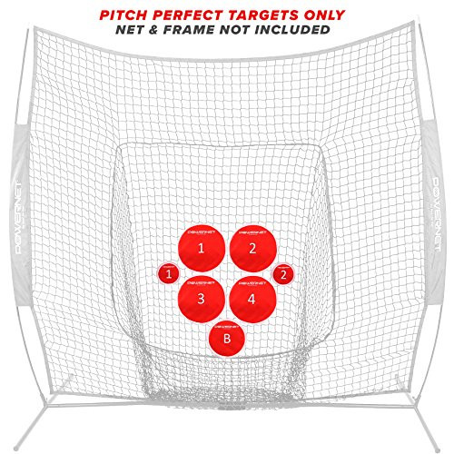PowerNet Pitch Perfect Targets | Baseball Softball Pitching Trainer | Targets Only | 3 Size Target Set | Increase Pitching Throwing Accuracy Location | All Skill Level Training Aid | Strike Zone