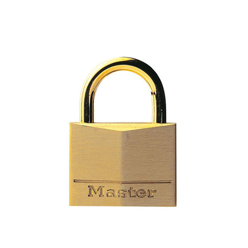 Master Lock Solid Brass 35mm Padlock with Brass Plated Shackle