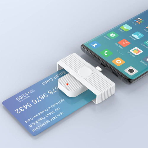 Type C CAC Reader, DOD Military USB C Common Access CAC Card Reader, USB Smart-fold Type C Smart Card Reader PIV CAC Reader Compatible with Windows, Mac OS and Android Phone