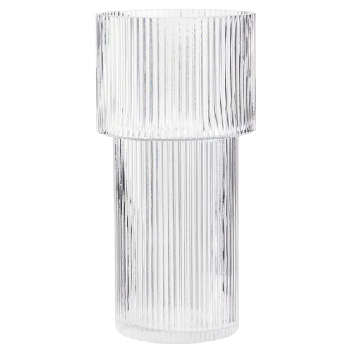 YANWE1 Ribbed Glass Vase, Clear Glass Vase, Flower Vase for Centerpieces, Tall Vase, Large Glass Vase, Modern Vase for Living Room, Dining Table, Entryway, Mantle, Shelf, Wedding, Office, 11.5 Inches YANWE1 Ribbed Glass Vase, Clear Glass Vase, Flower Vase for Centerpieces, Tall Vase, Large Glass Vase, Modern Vase for Living Room, Dining Table, Entryway, Mantle, Shelf, Wedding, Office, 11.5 Inches