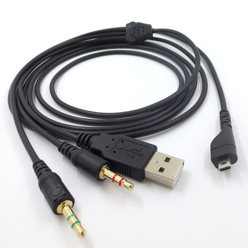 Replacement Steelseries Arctis 3 5 7 Cable with USB Charging and 3.5mm Audio Calling 3-in-1 Gaming Headset Cable Compatible with Arctis 3,5,7,Arctis Pro Wireless Gaming Headset Cable Extend cord(2M)