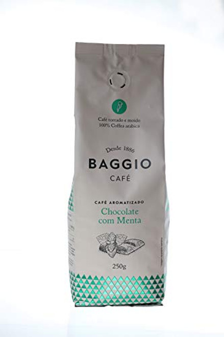 Baggio Coffee Mint Chocolate, Flavored Ground Coffee, Medium Roast, Fresh Roasted Brazilian Gourmet Coffee, 8.8oz (1) Baggio Coffee Mint Chocolate, Flavored Ground Coffee, Medium Roast, Fresh Roasted Brazilian Gourmet Coffee, 8.8oz (1)